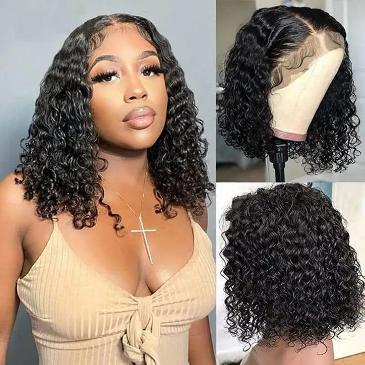 Perruque ondulée Water Wave avec dentelle frontale