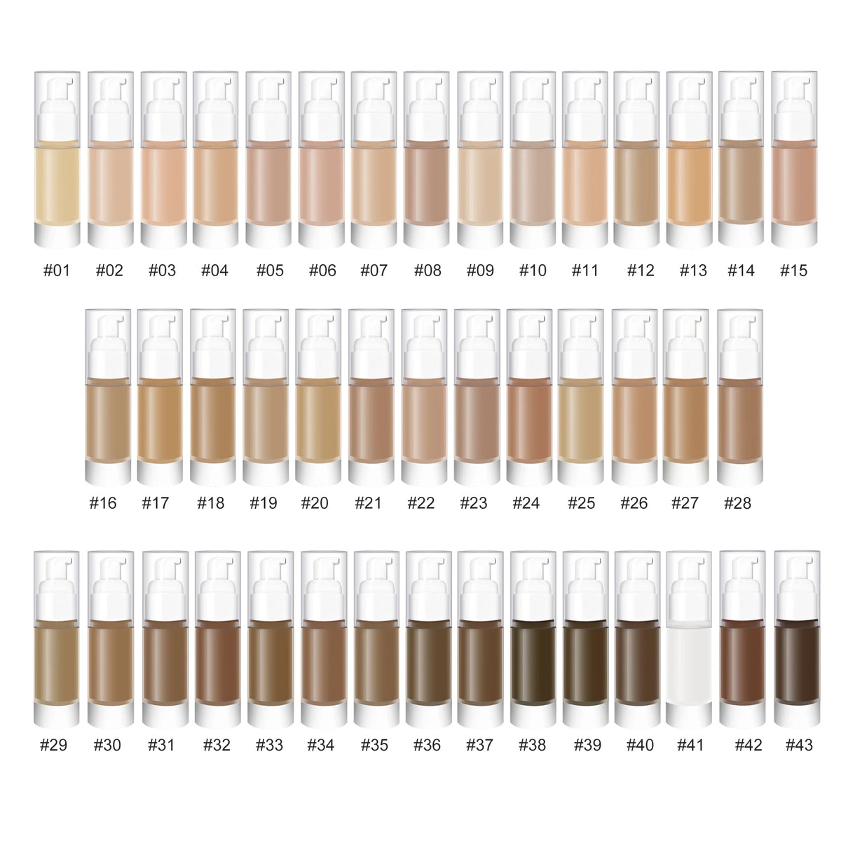 Fond de teint liquide, 30 ml, 43 teintes