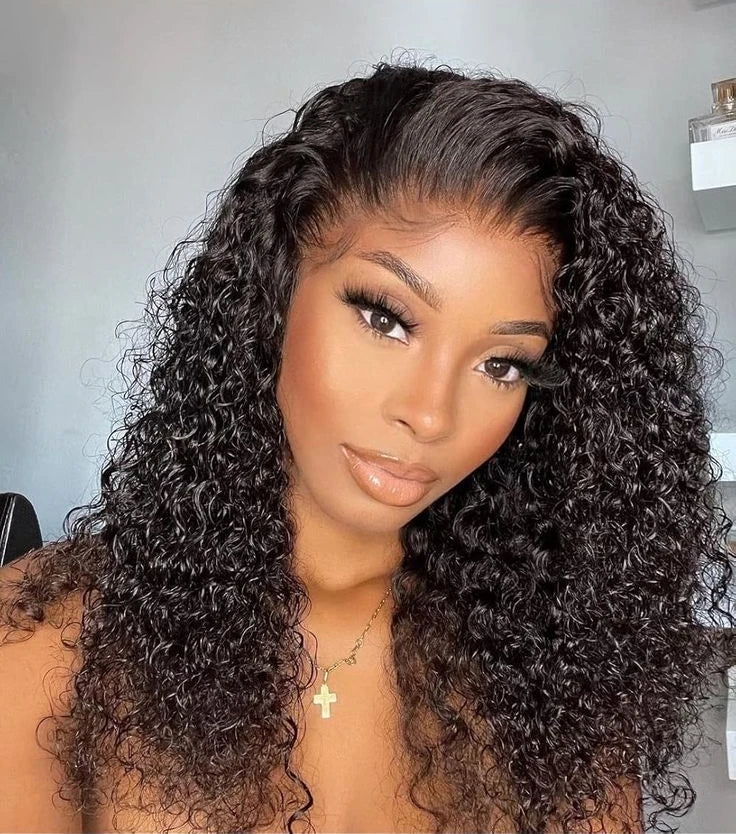 Perruque ondulée Water Wave avec dentelle frontale