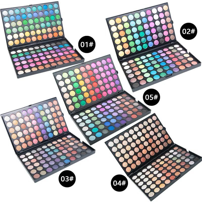 Palette de fards à paupières, 120 teintes, 5 modèles