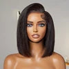 Perruque bob en cheveux humains avec dentelle frontale, sans colle