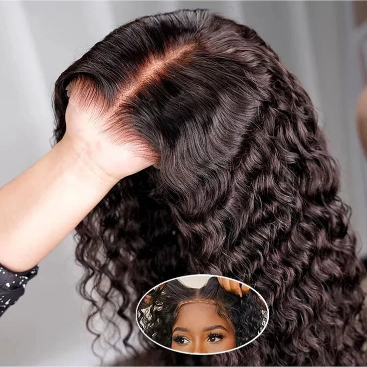 Perruque ondulée Water Wave avec dentelle frontale