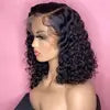 Perruque bob en cheveux humains avec dentelle frontale, sans colle