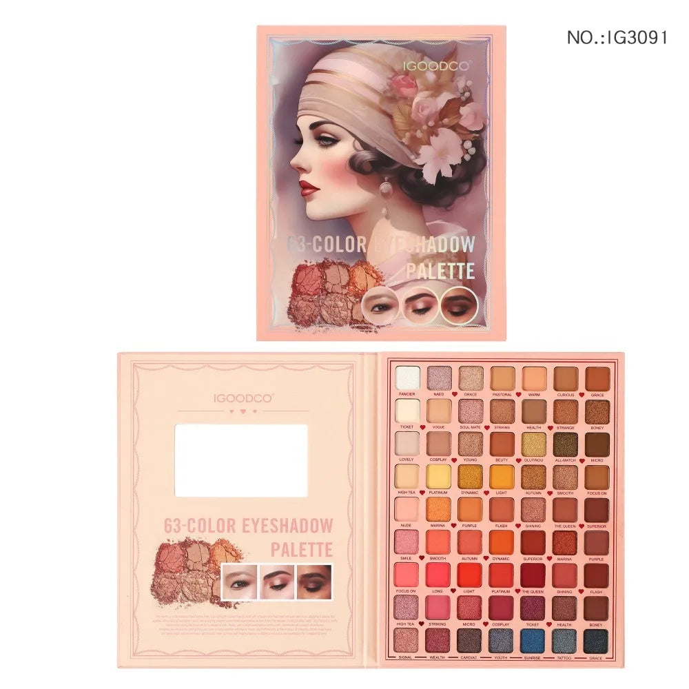 Palette de fards à paupières IGOODCO multicolore, modèle IG3091