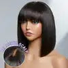 Perruque bob en cheveux humains avec dentelle frontale, sans colle
