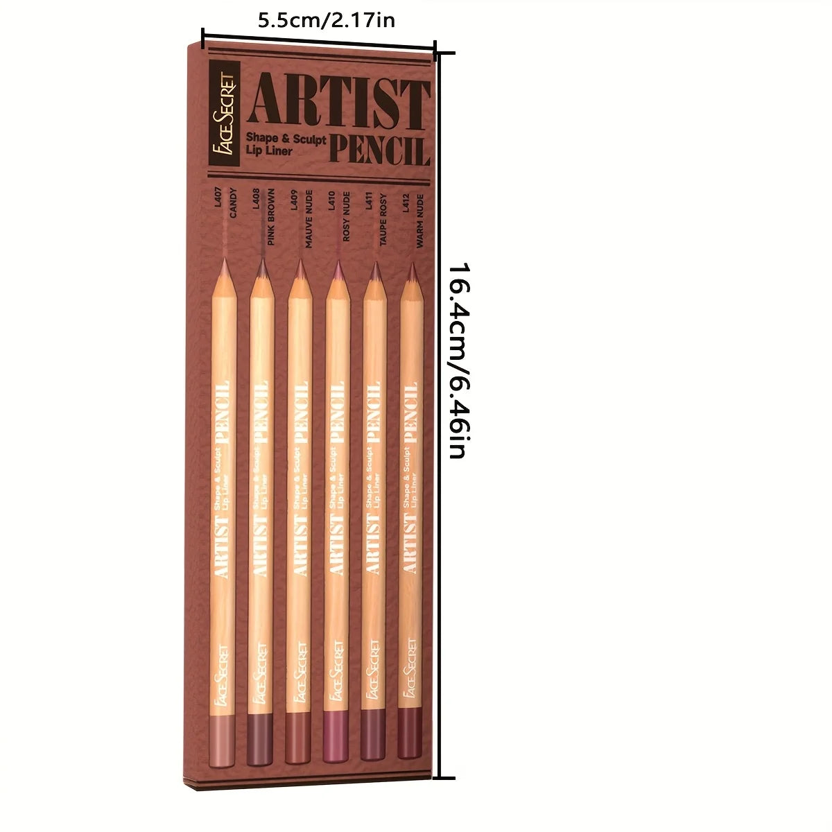 Ensemble de maquillage pour les lèvres, 6 pièces, 5 coloris