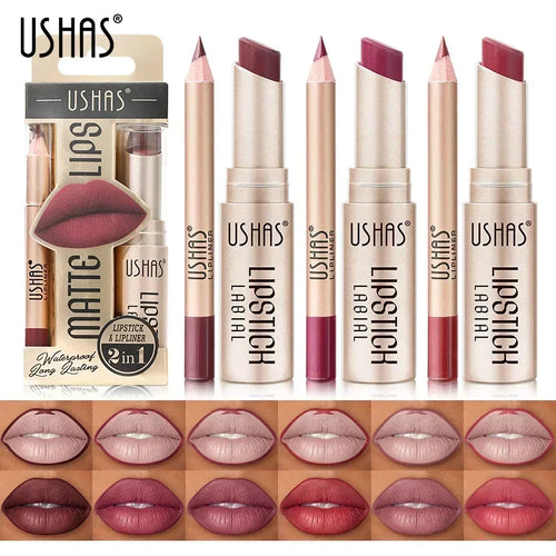 Duo rouge à lèvres et crayon contour des lèvres, 12 teintes