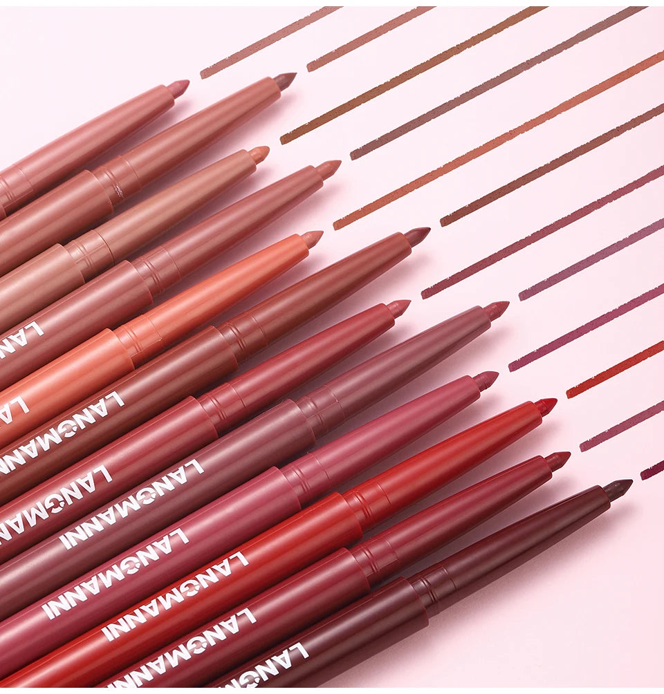 Duo crayon contour des lèvres et rouge à lèvres mat, 12 teintes