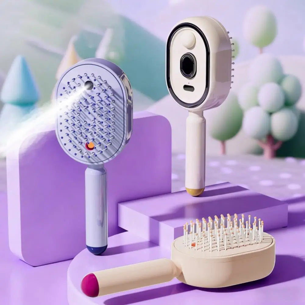 Brosse à cheveux rechargeable avec pulvérisation
