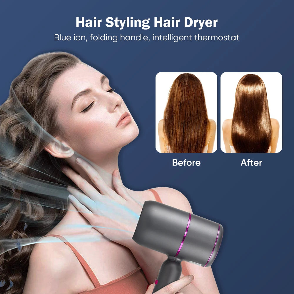 Sèche-cheveux pliable à 3 vitesses