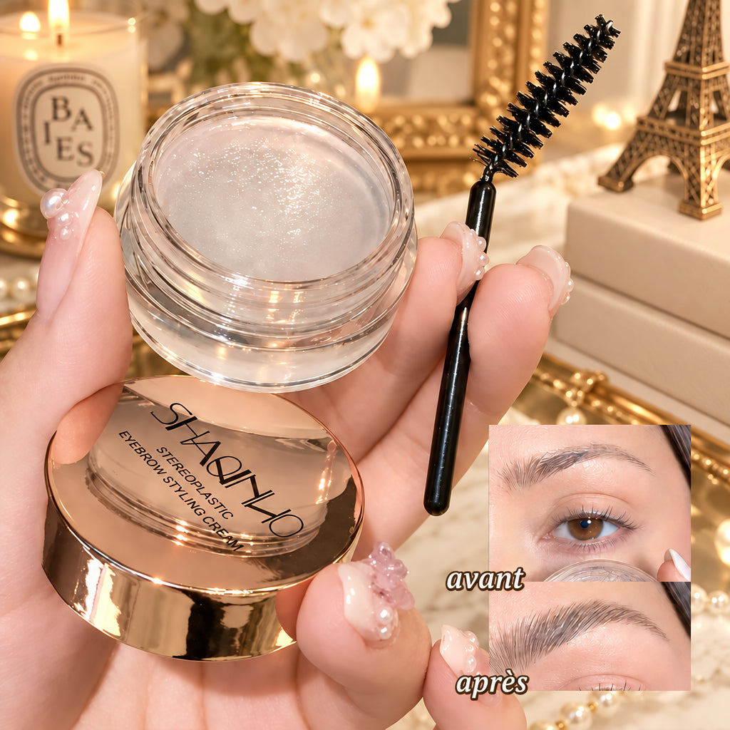 Gel fixateur 3D pour sourcils, gel à sourcils, texture gel, effet naturel