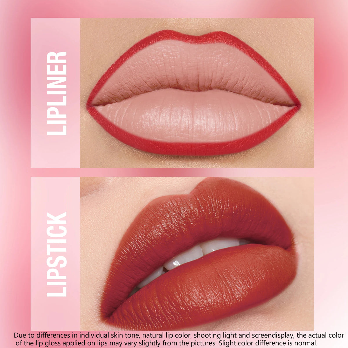 Duo crayon contour des lèvres et rouge à lèvres mat, 12 teintes