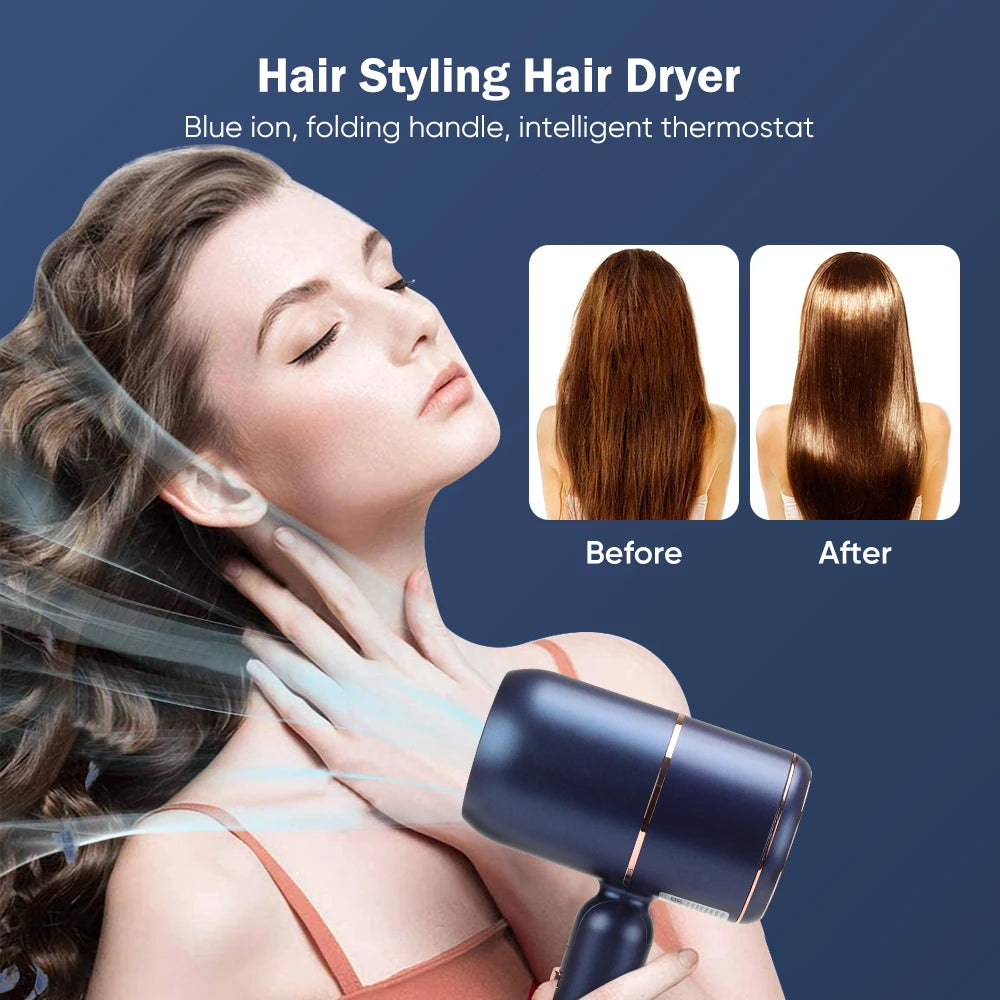 Sèche-cheveux pliable à 3 vitesses