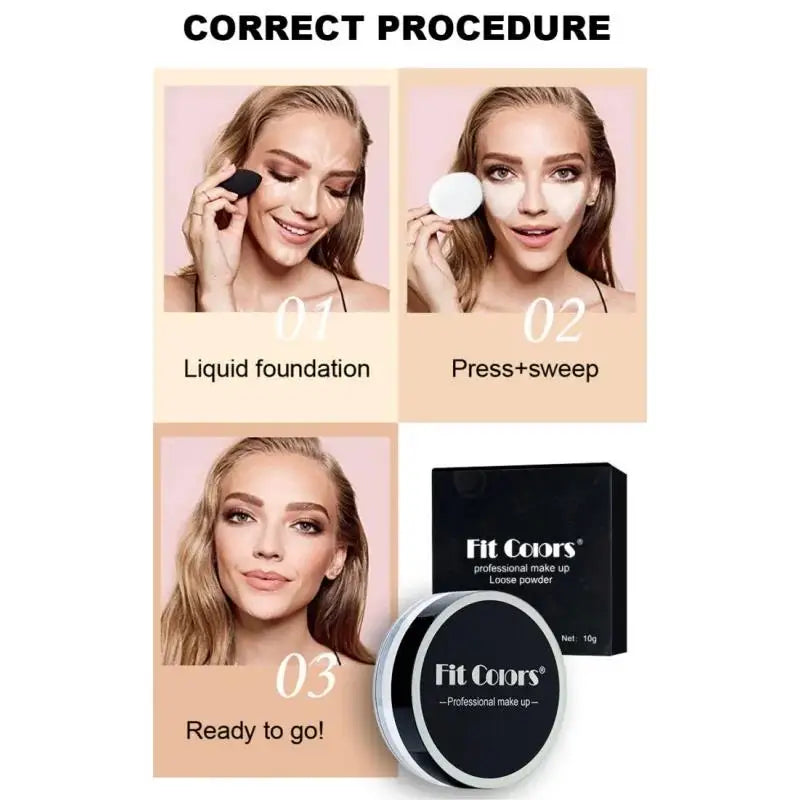 Poudre libre matifiante et fixatrice de maquillage, 10 g