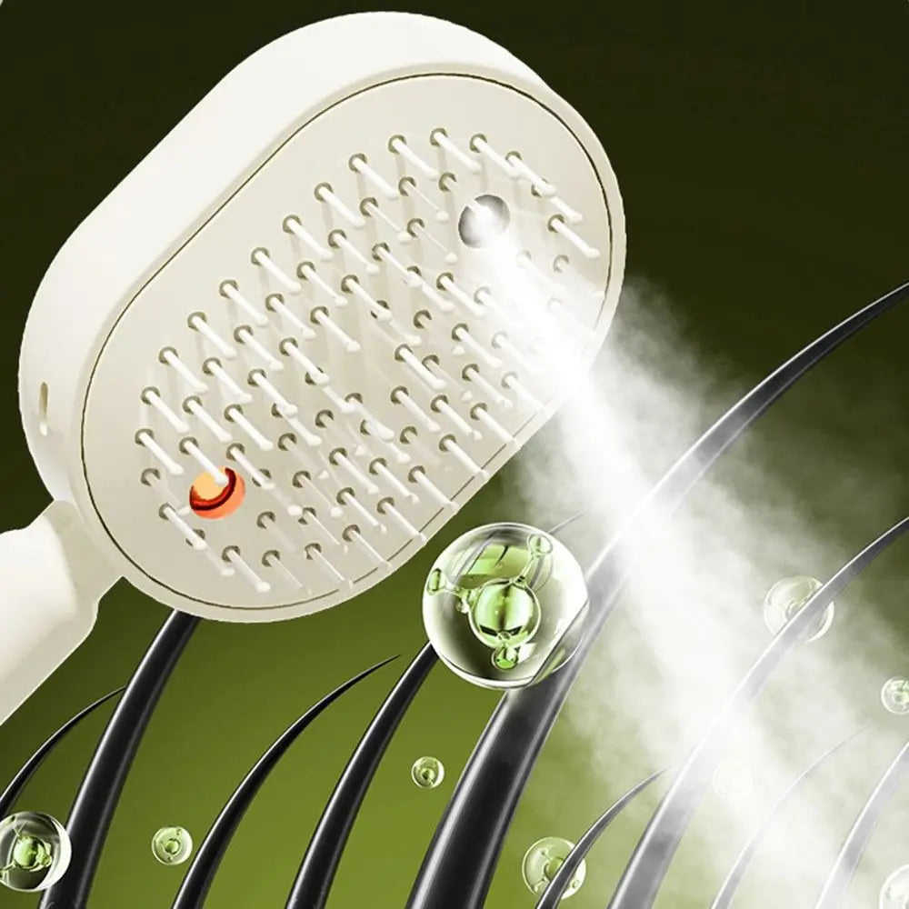 Brosse à cheveux rechargeable avec pulvérisation