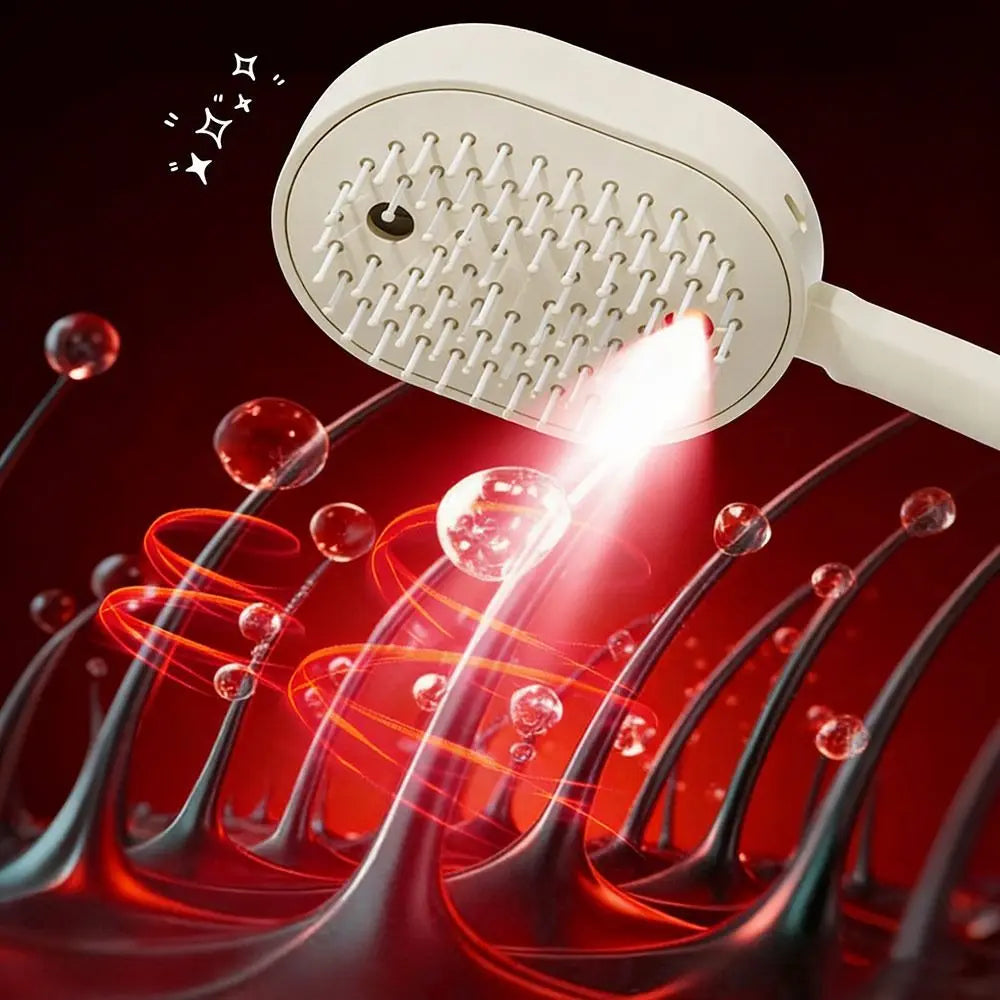 Brosse à cheveux rechargeable avec pulvérisation
