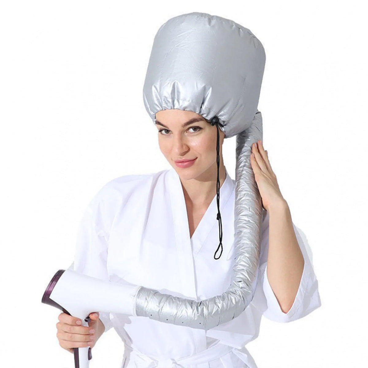 Bonnet de séchage réglable pour sèche-cheveux avec tuyau