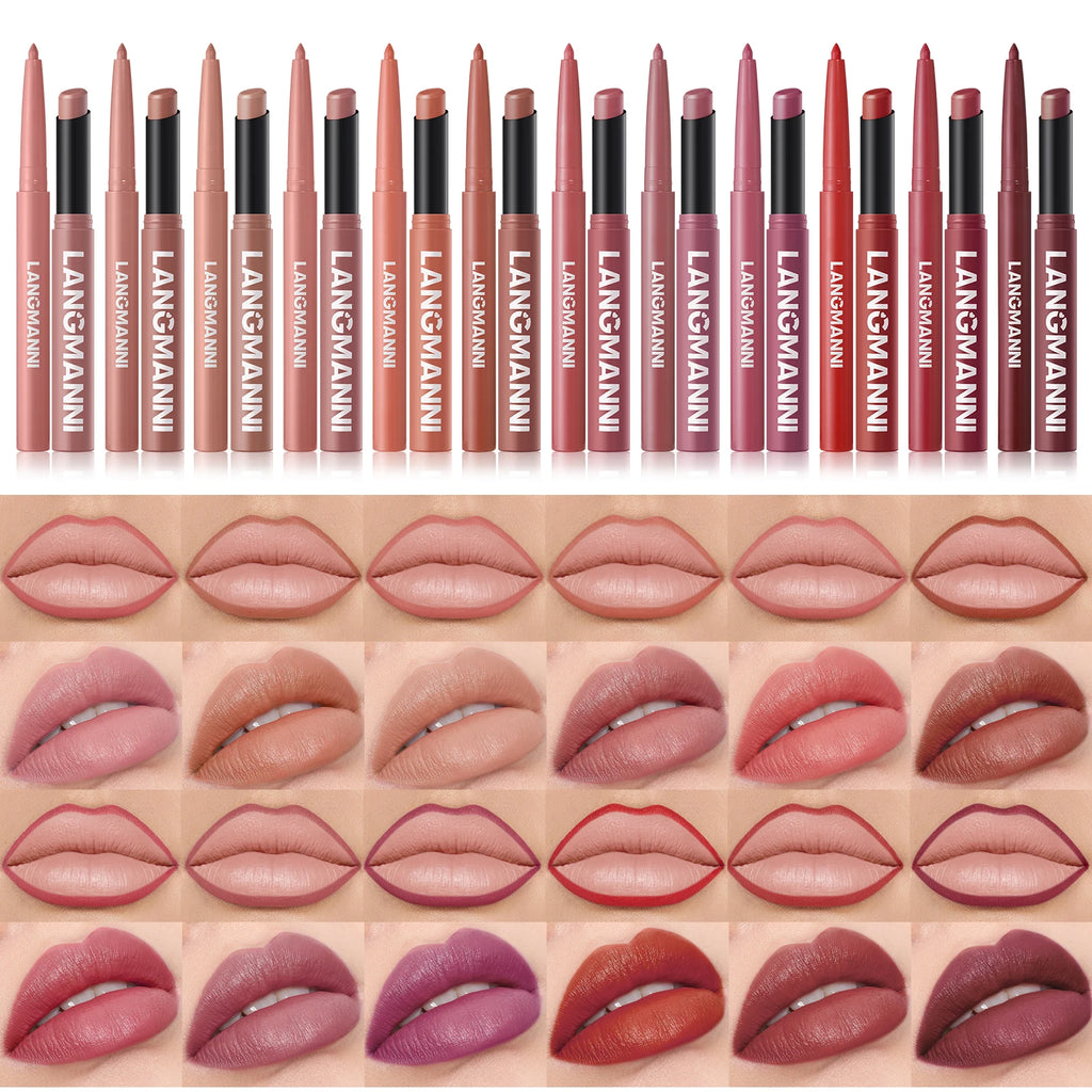 Duo crayon contour des lèvres et rouge à lèvres mat, 12 teintes