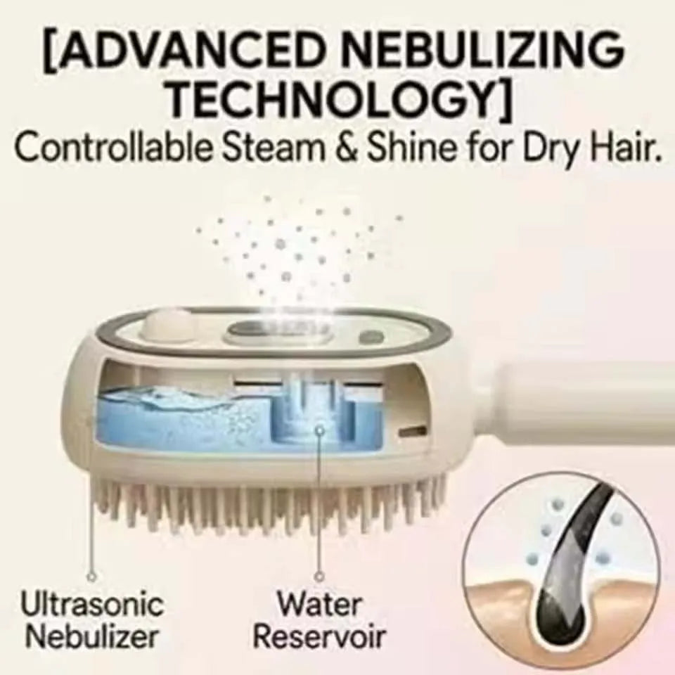 Brosse à cheveux rechargeable avec pulvérisation