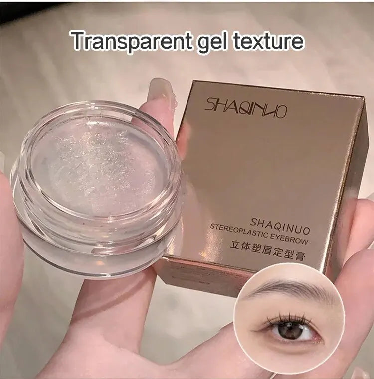 Gel fixateur 3D pour sourcils, gel à sourcils, texture gel, effet naturel