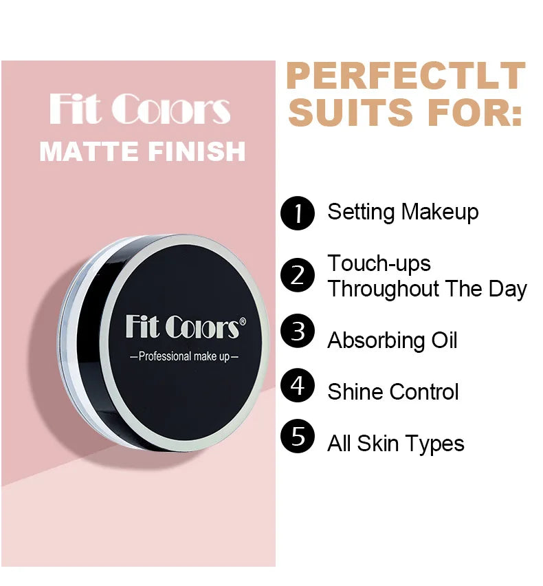 Poudre libre matifiante et fixatrice de maquillage, 10 g