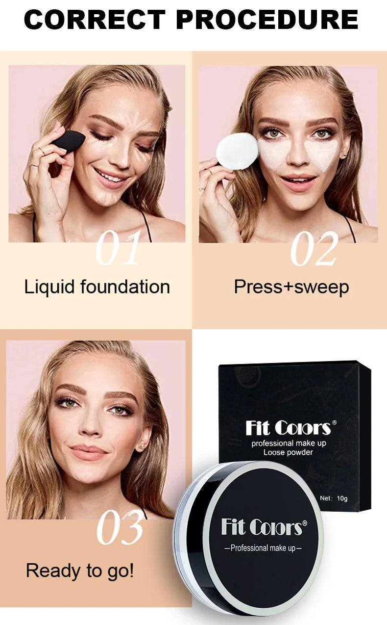 Poudre libre matifiante et fixatrice de maquillage, 10 g